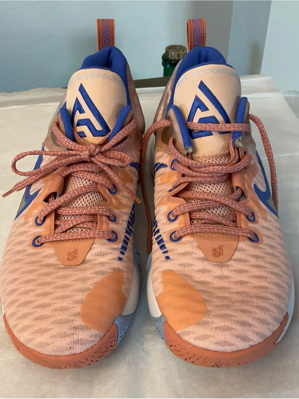 Nike Giannis Immortality Orange/Blue Basketball Shoes CZ4099-800 Mens Sz 8.5
